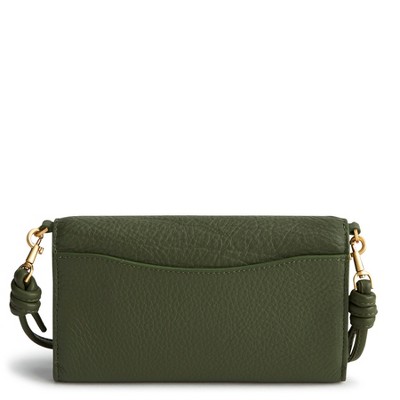 Vera Bradley Women's Leather Wildwood Wallet Crossbody Bag Bronze Green — фото 2