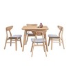 CAVINAS Dining Table Set for 4 Modern Wood Simple Design Square Dining Table Set with 4 Chairs for Kitchen - 3 of 4