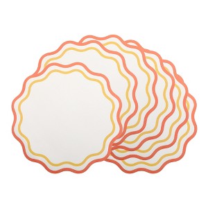 REGALWOVEN Placemats Set of 6 Leather Placemats for Kitchen Dining Table Decor Washable Table Placemats Wipeable Table Mat - 1 of 4