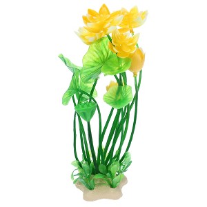 Unique Bargains Fish Tank Aquarium Decorations Plants Mini Aquarium Decorations PE Ceramics Plants 8.27" 1pcs - 1 of 4