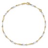 Black Bow Jewelry 2.2mm 14k Two Tone Gold Polished Link Anklet, 9.5-10.5 Inch - 2 of 4