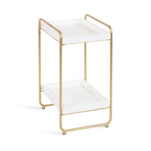 Kate and Laurel Nicco Rectangle MDF Side Table, 13x16x26, White - 1 of 4
