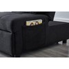 VASIP Living Room Bed Room Furniture with Black Linen Fabric Recliner Chair Bed - 4 of 4