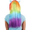 HalloweenCostumes.com One Size Fits Most  Girl  My Little Pony Dash Rainbow Wig, Green/Orange/Blue - 4 of 4