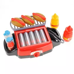 Link Little Chef Hot Dog Roller Grill, Electric Stove Play Set, Food Kitchen Appliance, Kids Food Pretend Play