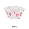 Unique Bargains KISS Letter Print Disposable Baking Cups Greaseproof Paper Red White 1.97"x1.18" 100 Pcs - 4 of 4