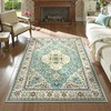 Lahome Boho Traditional 4'x6' Area Rugs Ultra-Thin Soft Washable Rugs for Living Room Non-Shed Print Indoor Carpet for Bedroom Playroom Nursery - 2 of 4