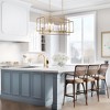 LNC Hoyueren 8-Lights 32” Modern Rectangle Kitchen Island Pendant  Lights, Polisehd Gold and White Candle Holder - 4 of 4