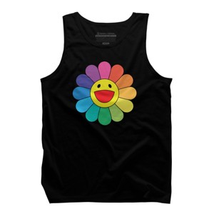 Adult Design By Humans Daisy Flower Rainbow Pride By PINHEAD66 Tank Top - 1 of 2