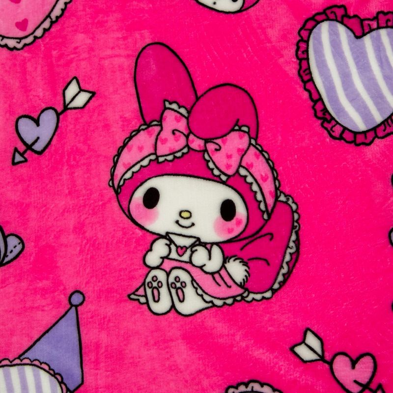 The Northwest Company Sanrio My Melody and Kuromi Pillow Fight Throw Blanket | 50 x 60 Inches, 2 of 10