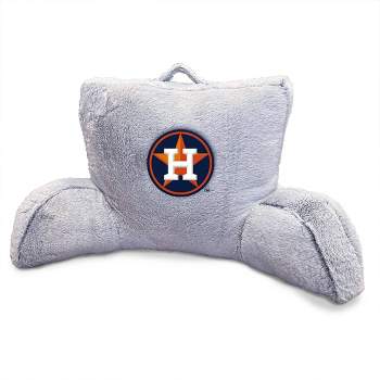 MLB Houston Astros Faux Fur Logo Backrest Support Pillow