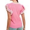 Women's Ruffle Sleeve Sweater Top - AnnieWear - 2 of 3
