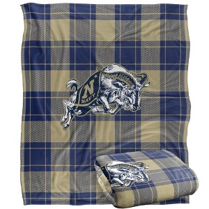 United States Naval Academy Campus Plaid Spirit Silky Touch Super Soft Throw Blanket 50x60 - 1 of 4