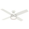 Hunter Fans 52" Dempsey Lighted Ceiling Fan Fresh White Finish - 4 of 4