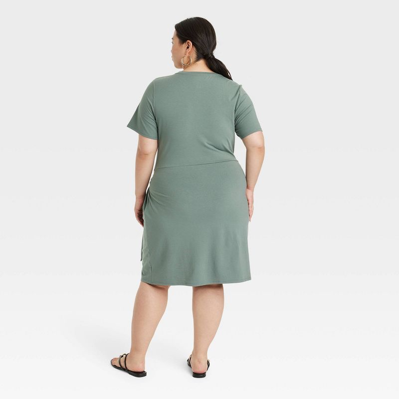 Women's Short Sleeve Mini T-Shirt Wrap Dress - A New Day™, 3 of 11