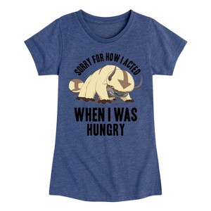 Girls' - Avatar: The Last Airbender - Appa Hungry Fitted Short Sleeve Graphic T-Shirt - 1 of 4