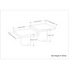 Cast Aluminum 2-Piece Coffee Table Set with Square Tabletops, Graphite and Nickel Finish, Ideal for Living Room or Family Room - 3 of 4