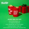 Blush Holiday Vibes Red Plastic Cups, Disposable Cups for Serving Cocktails, Eggnog, Beer, Wine, Mocktails, Soda, Juice, Party Cups, 16 oz, Set of 12 - 2 of 4