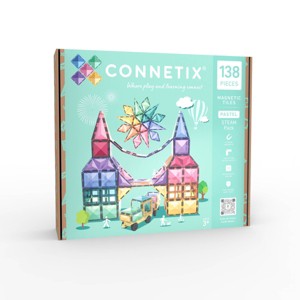 Connetix Magnetic Tiles Pastel Steam Pack Building Blocks - 138pc - 1 of 4