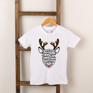 The Juniper Shop Rudolph Reindeer Names Toddler Short Sleeve Tee - 1 of 2