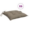 Chair Cushion Set of 6 Oxford Fabric (100% Polyester) vidaXL - 2 of 4