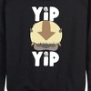 Women's - Avatar: The Last Airbender - Cute Appa Yip Yip Lightweight French Terry Wide Neck Long Sleeve Shirt - 2 of 4