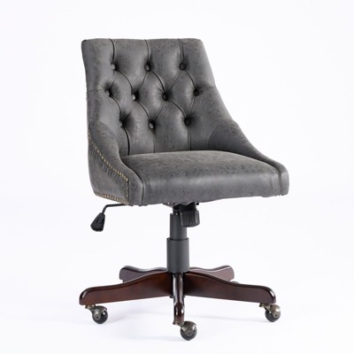 NicBex Adjustable Height Sheepskin Pattern Fabric Swivel Home Office Chair with Recline Function for Work Study Vanity