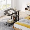 Tribesigns Height Adjustable End Table, C-Type Side Table with Wheels - 4 of 4
