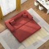 Whisen 78.8" Modular Sectional Sofa Bed - Convertible, Pudding Block, Floor Standing, Arm Comfort, Compression Packaging - 2 of 4