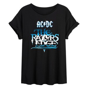 Women's - ACDC - Razors Edge Album -Womens Oversized Graphic T-Shirt Oversized Graphic T-Shirt - 1 of 4