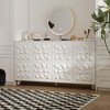 FUFU&GAGA 4 Door Dresser Living Room Storage Cabinet Diamond Surface Pattern Decoration - 2 of 4