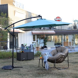 Kumasinova 10 FT Rust-Resistant Market Umbrella,Offset Patio Umbrella with Adjustable Tilt,Outdoor Umbrella for Garden,Poolside& Beach - 1 of 4