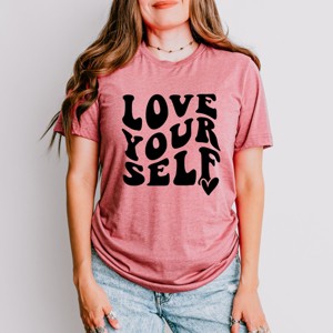 Simply Sage Market Love Yourself Heart Short Sleeve Tee - 1 of 4
