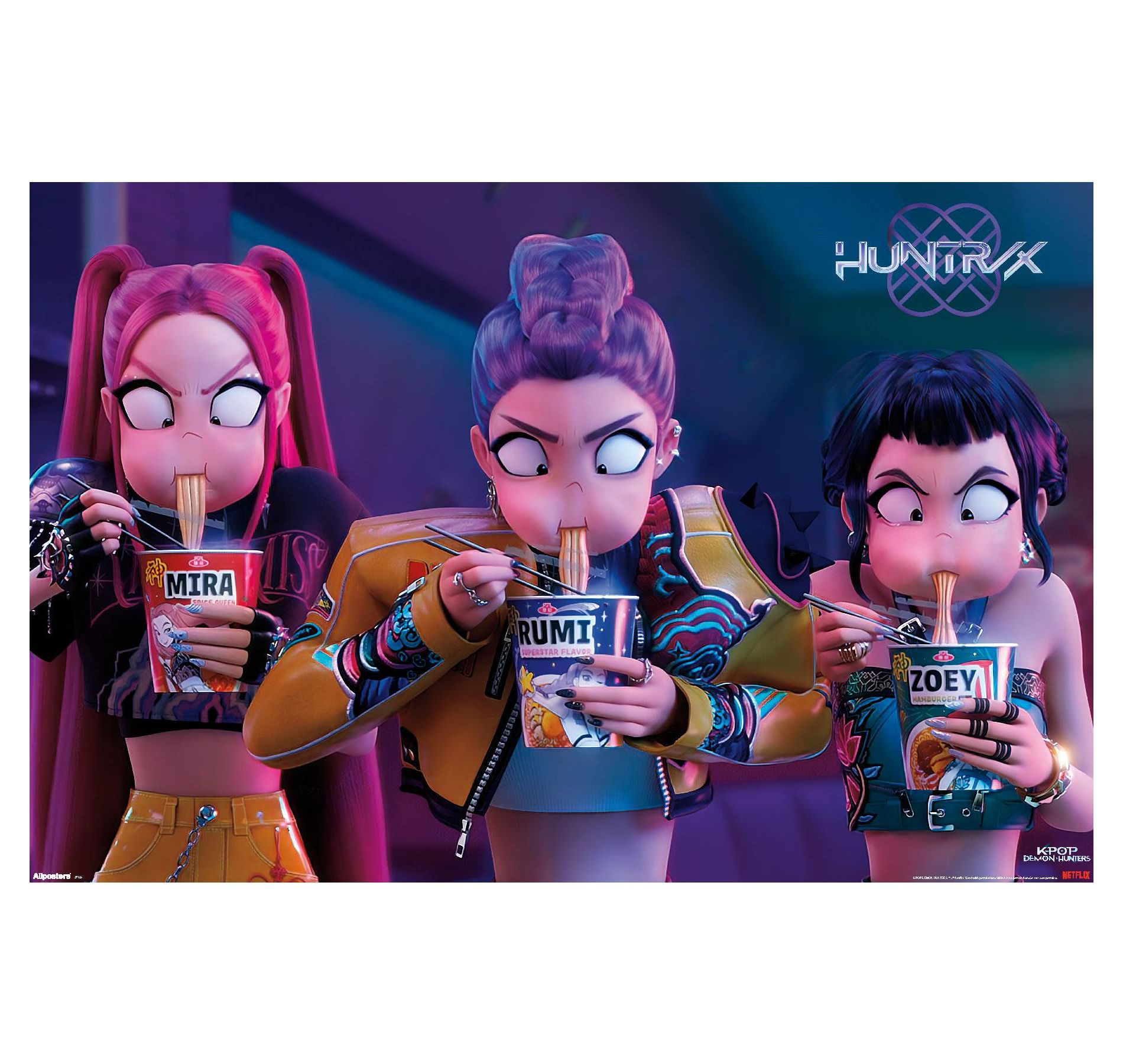 Trends International Netflix KPop Demon Hunters (2025) - Huntrix Noodles Unframed Wall Poster Prints