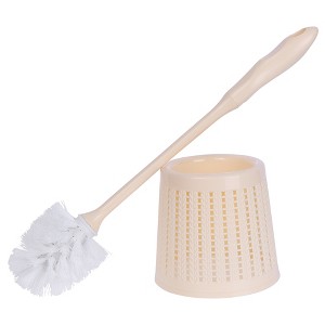 REGALWOVEN Apartment Bathroom Accessories Toilet Brush and Holder Set with Ventilation Slots Base - 1 of 4