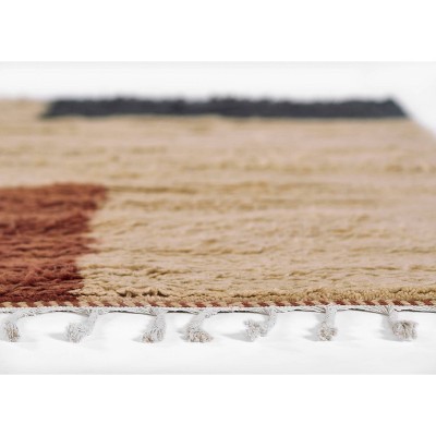 Handwoven 8' x 10' Multicolor Wool Geometric Area Rug