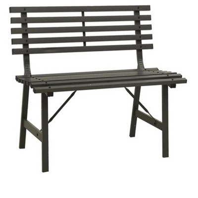 Patio Bench 43.3" Steel Black