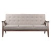 68" Mid-Century Retro Tufted Upholstery Sofa Putty - ZM Home - image 3 of 4