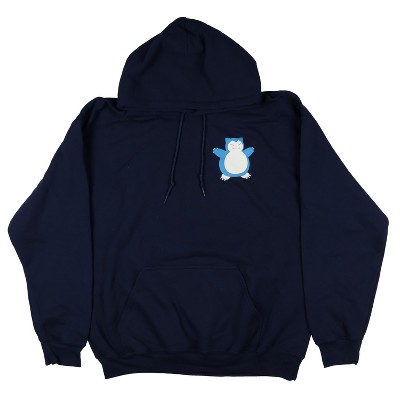Seven Times Six Pokemon Hoodie Mens Snorlax Front And Back Print Graphic Pullover Blue