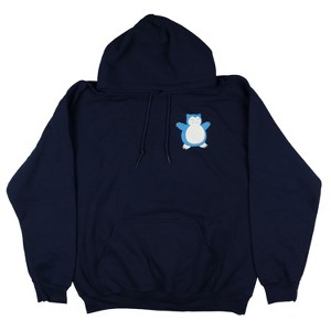 Seven Times Six Pokemon Hoodie Mens Snorlax Front And Back Print Graphic Pullover Blue - 1 of 4