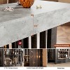Coucheta 63" Long Bar Table with 2 Tier Storage Shelves, Counter Height Pub Table for Dining Room, Living Room or Kitchen - 4 of 4