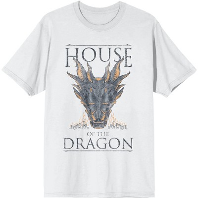 Men's Game of Thrones: House of the Dragon White Dragon Skull Logo