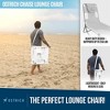 Ostrich 72 by 22 Inch Versatile Chaise Lounge Portable Reclining Lounger, Outdoor Patio, Beach, Lawn, Camping, or Pool Tanning Chair, White - 4 of 4