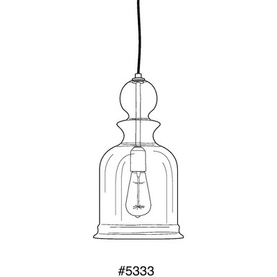 Staunton 20" Brushed Nickel & Clear Glass Drum Pendant Light