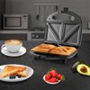 OSTBA Sandwich Maker, Toaster and Electric Panini Press with Non-stick plates, LED Indicator Lights, Cool Touch Handle, Black - 2 of 4