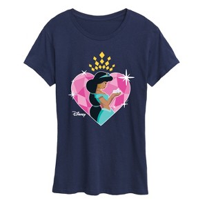 Women's - Disney Princess - Jasmine Heart Short Sleeve Graphic T-Shirt - 1 of 4