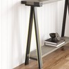 Homhougo Farmhouse Console Table, 43.3" Entryway Table with Storage Gray - 3 of 4