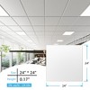 Smooth Drop Ceiling Tile - Fire-Rated, Waterproof, Reusable - Premium PVC, No Sag and Breakage, White - 3 of 4