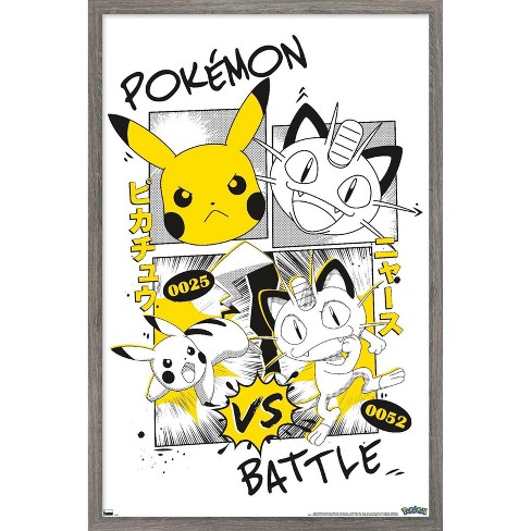 Trends International Pokémon - Battle Anime Framed Wall Poster
