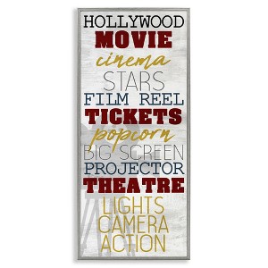 Stupell Industries Vintage Cinema Projector Phrases Framed Giclee Art - 1 of 4